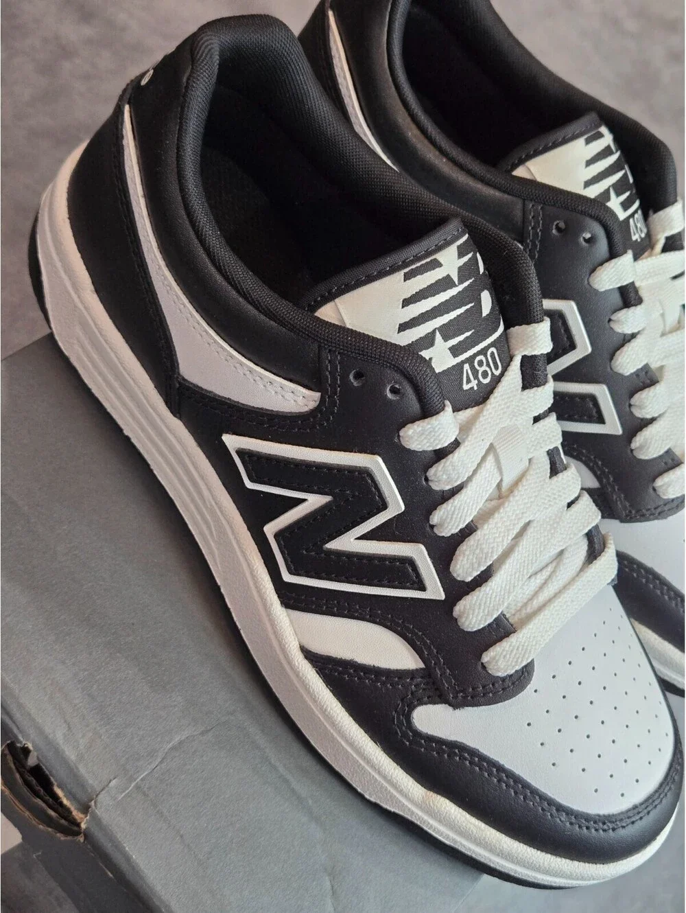 New Balance 480 - Black / White (GSB480BW) Youth Size 5.5Y Women's 7 NEW IN BOX